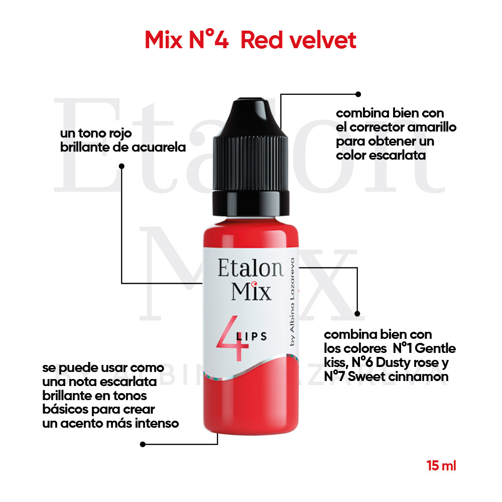 Pigmento Etalon Mix - Lips #4 Red Velvet