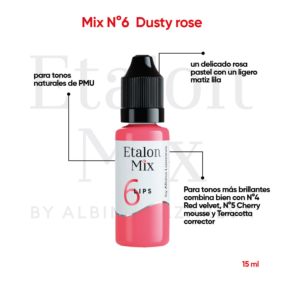 Pigmento Etalon Mix - Lips #6 Dusty Rose
