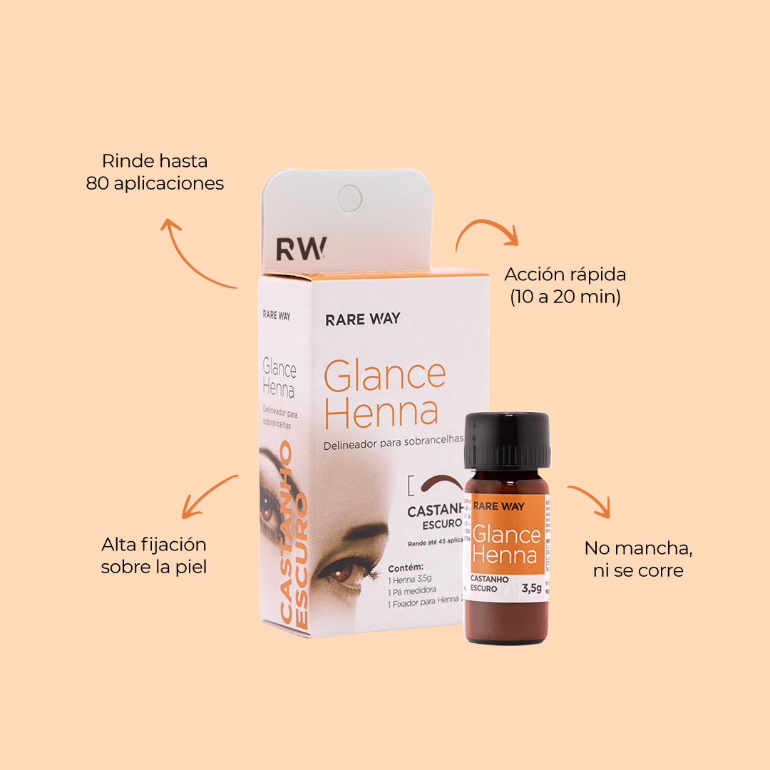 Glance Henna Castanho Escuro - Rare Way
