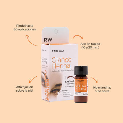Glance Henna Castanho Escuro - Rare Way