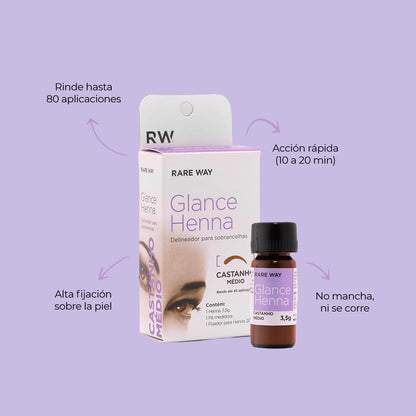 Glance Henna Castanho Medio - Rare Way